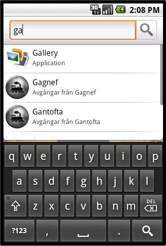 Android Google Search Bar