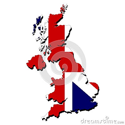 Britain Flag Map