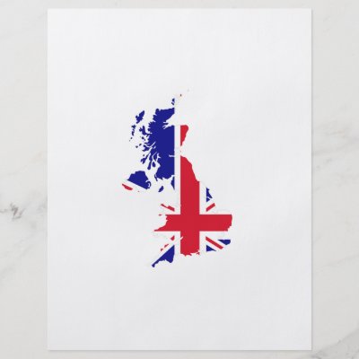 Britain Map Flag