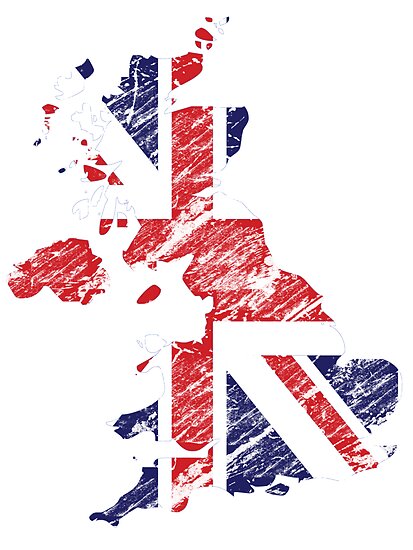 Britain Map Flag