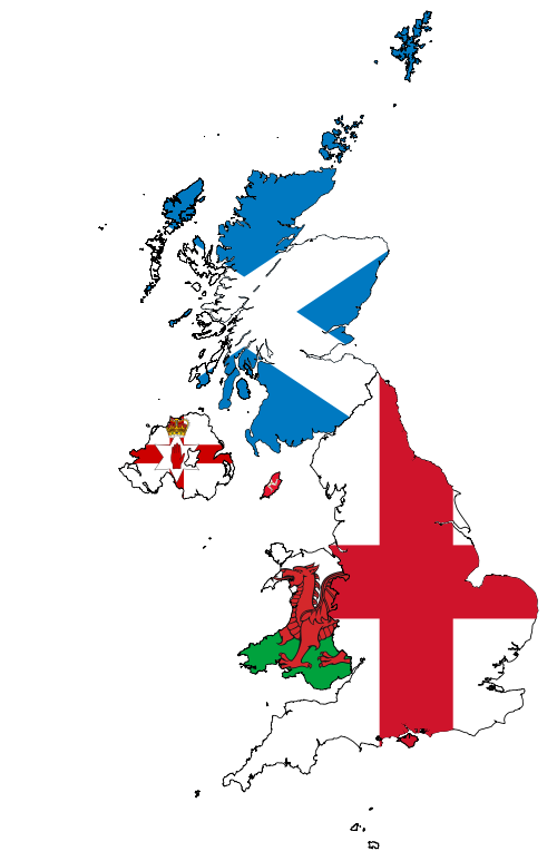 Britain Map Flag