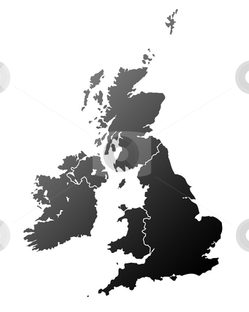 Britain Map Silhouette