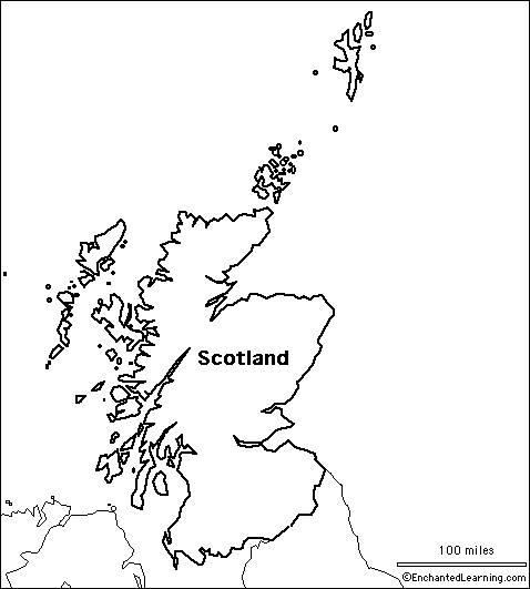 Britain Map Silhouette