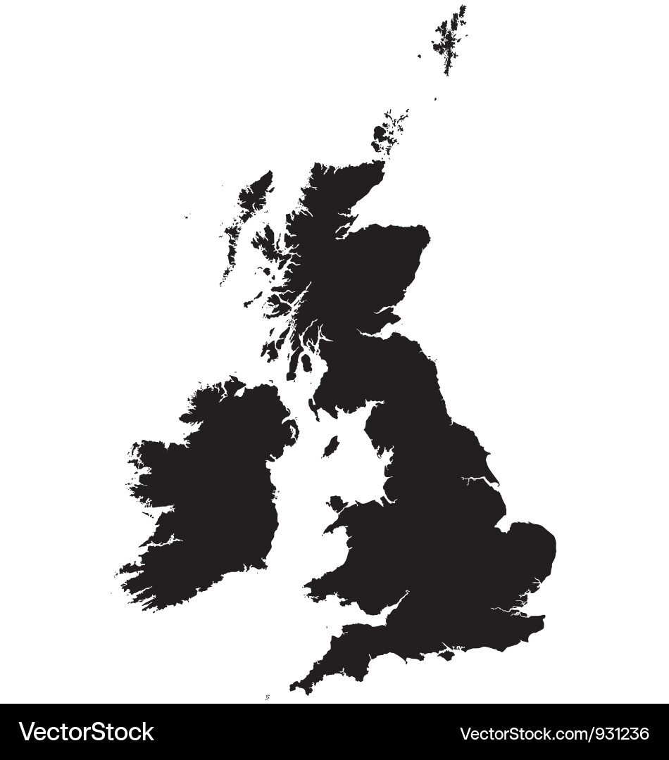 Britain Map Silhouette