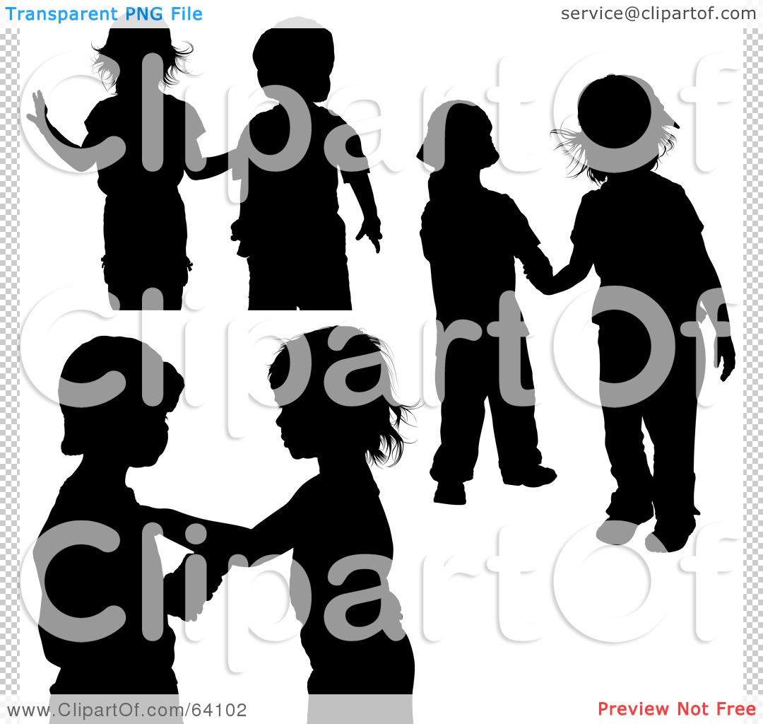 Children Playing Together Clipart