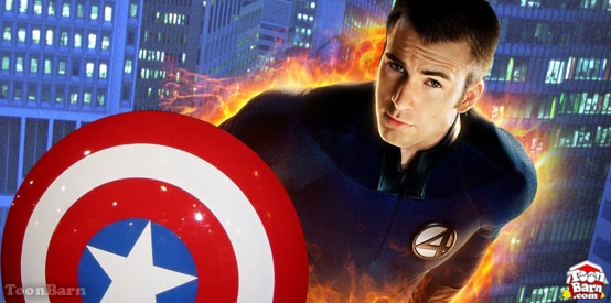 Chris Evans Captain America And Human Torch