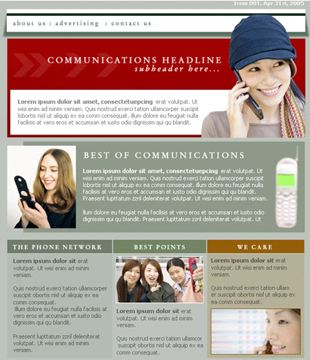 Corporate Newsletter Design Samples