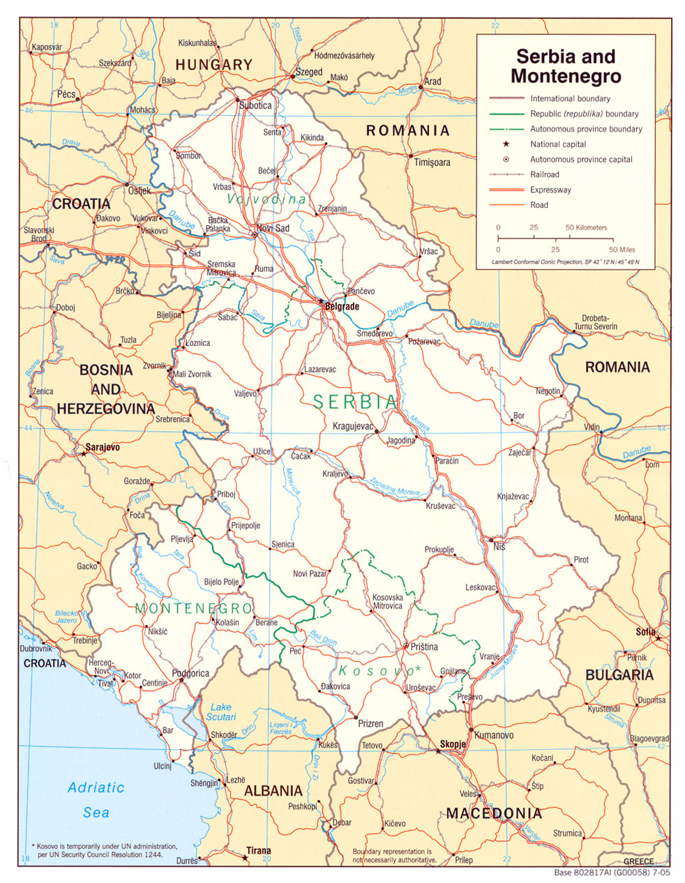 Country Of Serbia Map