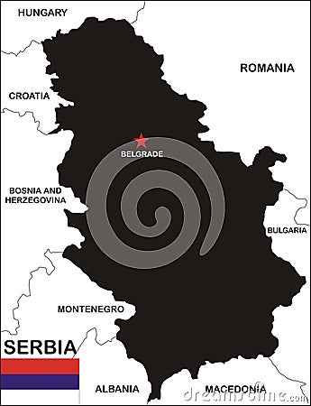 Country Of Serbia Map