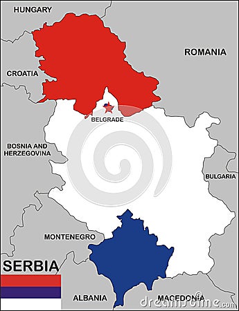 Country Of Serbia Map