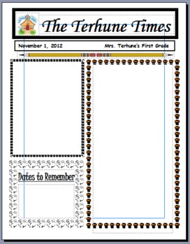 Cute Newsletter Templates For Teachers