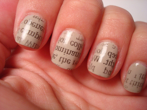 Diy Newspaper Nails With Water