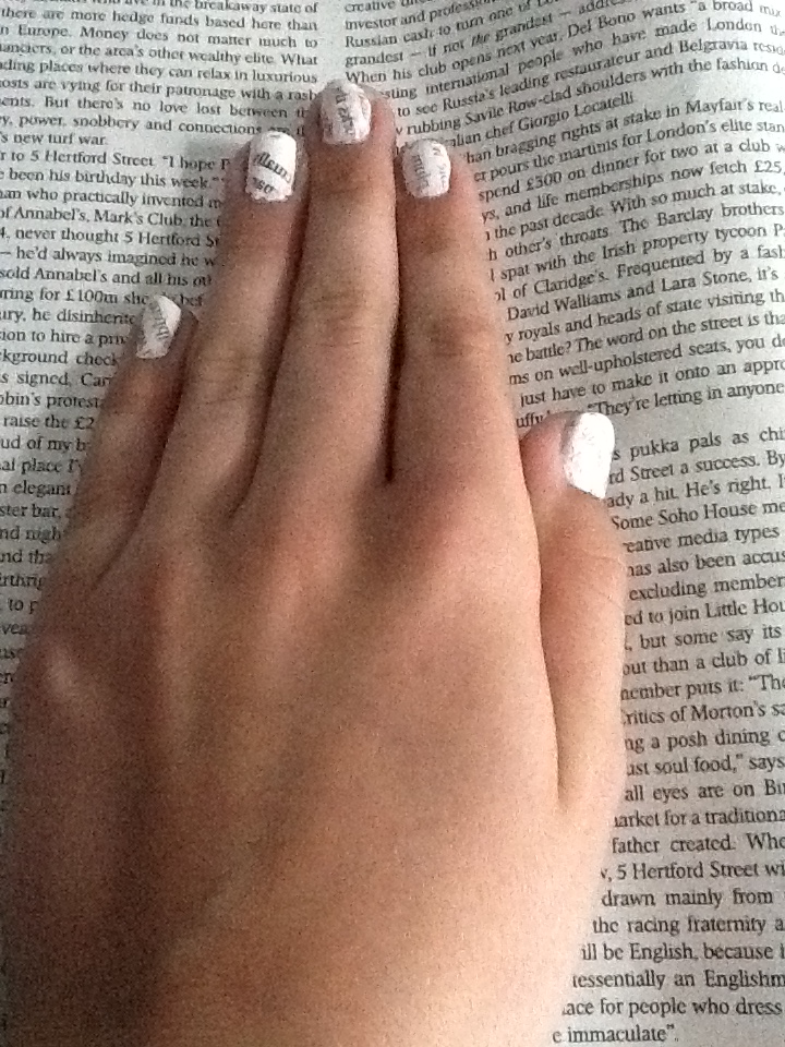 Diy Newspaper Nails With Water