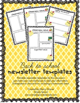 Free Weekly Newsletter Templates For Teachers