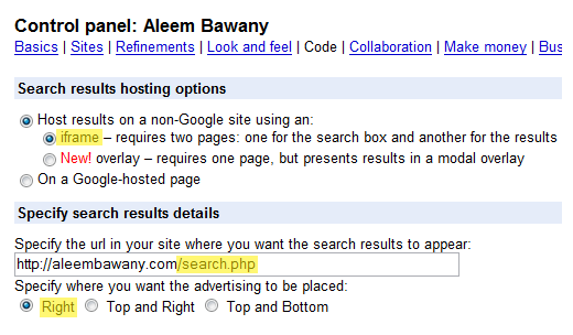 Google Search Box Code