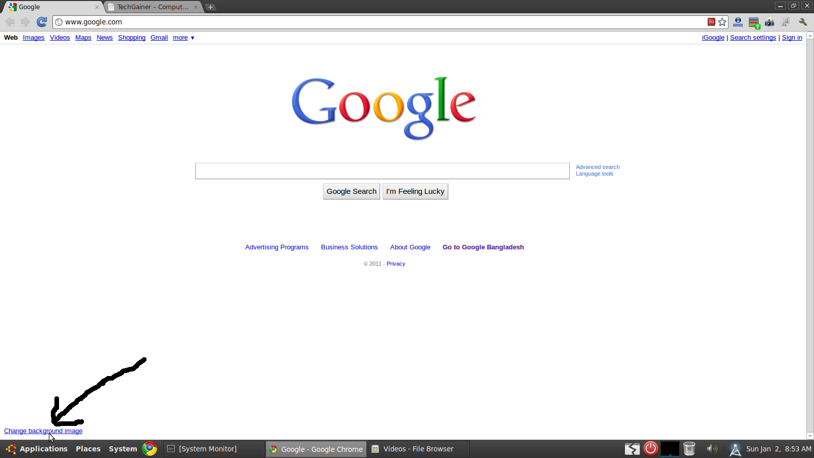 Google Search Page Background