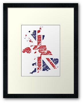 Great Britain Map Black And White