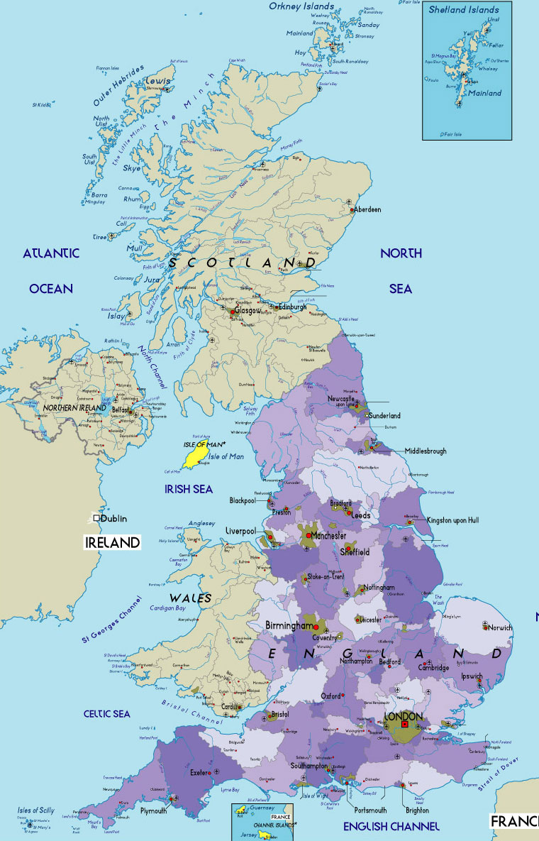 Great Britain Map Counties