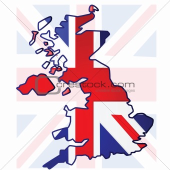 Great Britain Map Flag