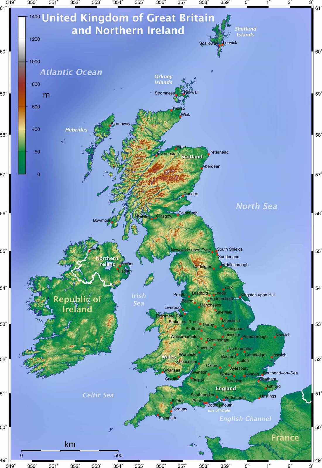 Great Britain Map For Children