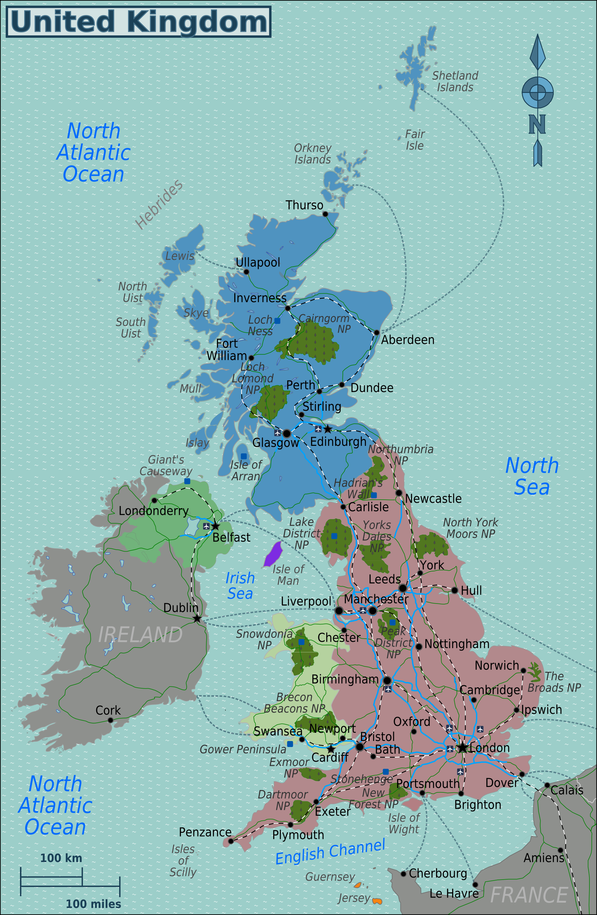 Great Britain Map For Children