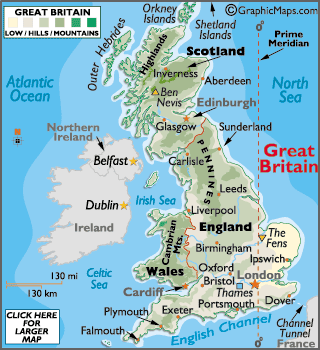 Great Britain Map Outline