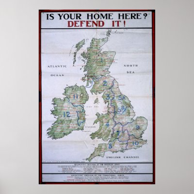 Great Britain Map Poster