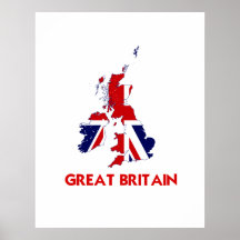 Great Britain Map Poster