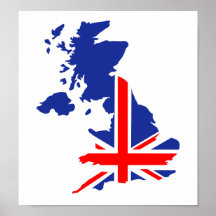 Great Britain Map Poster