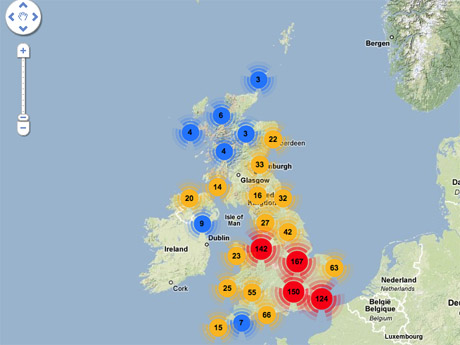 Great Britain Map With Cities