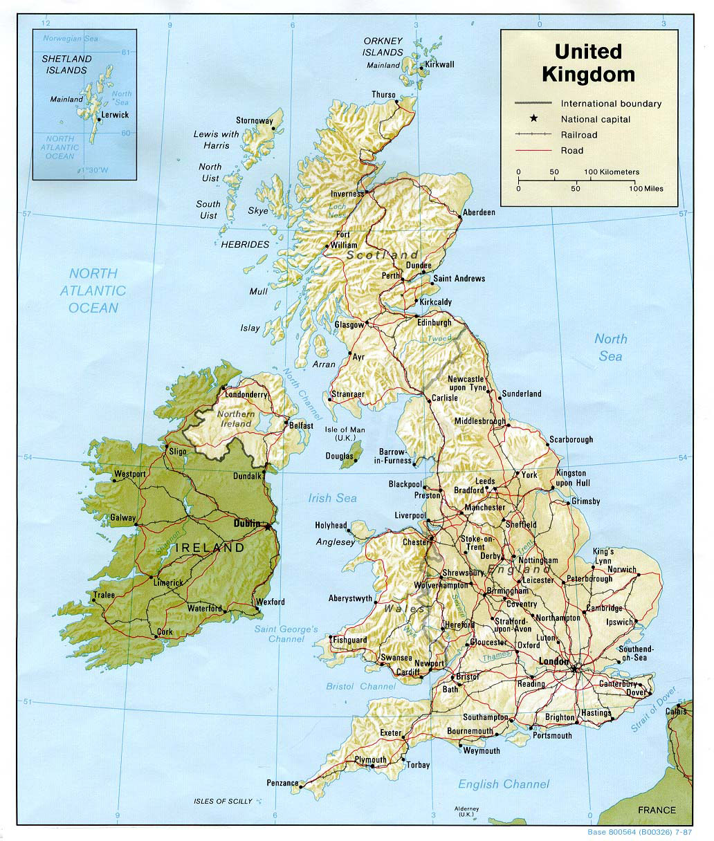 Great Britain Map With Scale