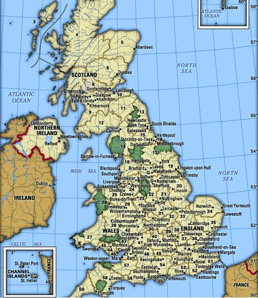 Great Britain Map With Scale