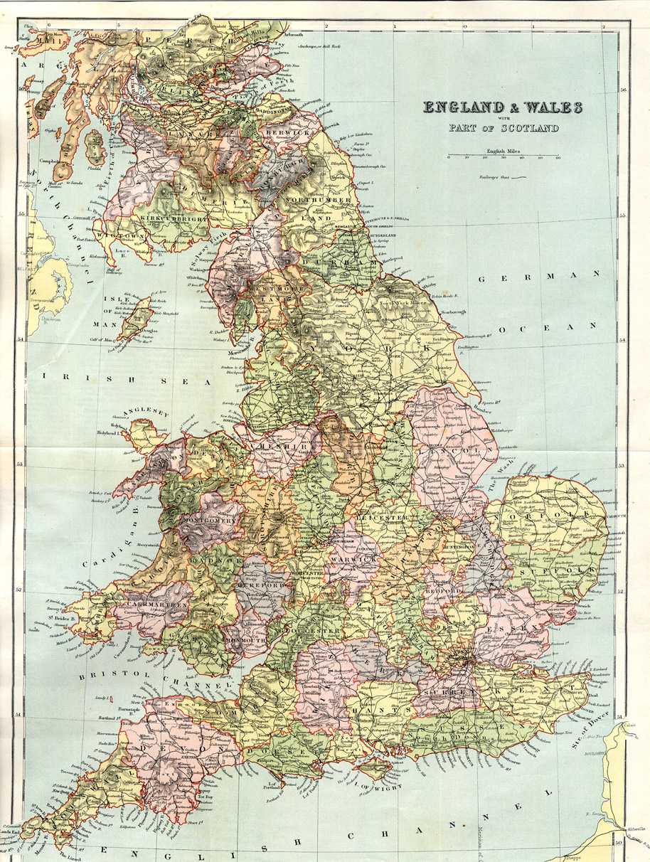 Great Britain Map With Scale