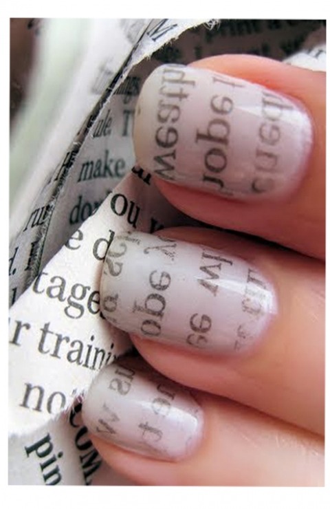 How To Do Newspaper Nails Step By Step