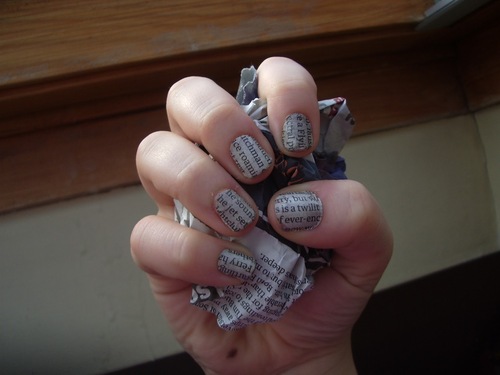 How To Do Newspaper Nails With Printer Paper