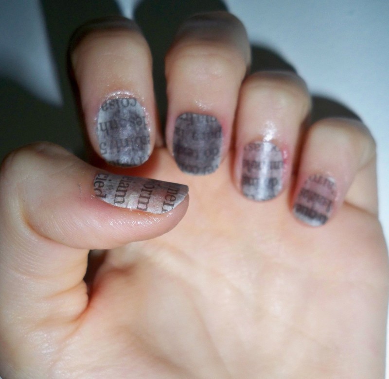 How To Do Newspaper Nails With Printer Paper