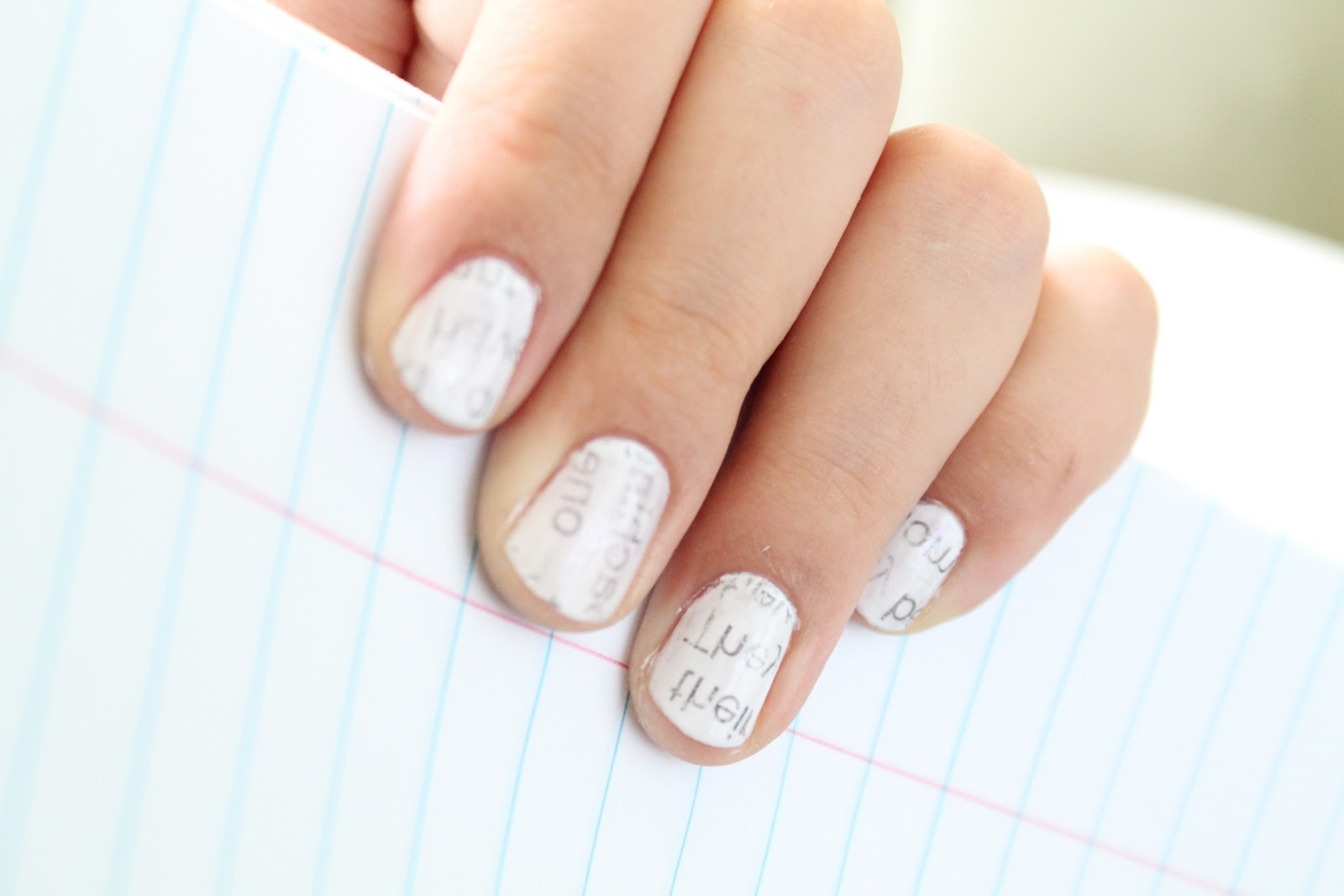 How To Do Newspaper Nails Without Alcohol