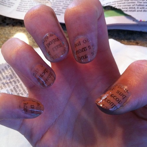 How To Do Newspaper Nails Without Rubbing Alcohol