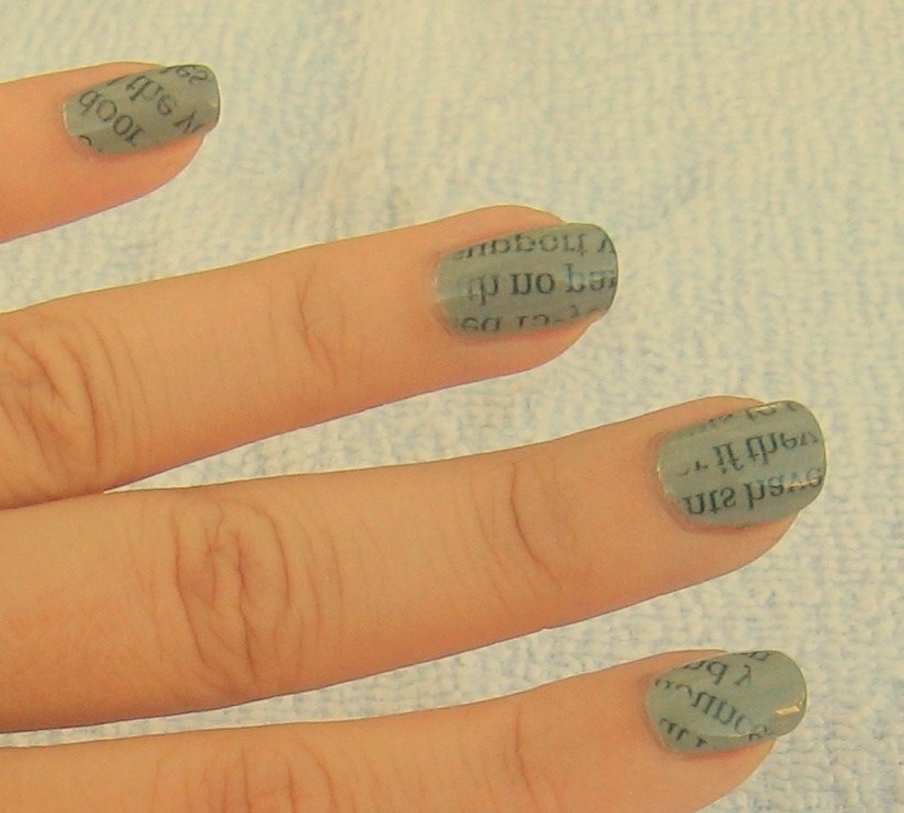 How To Make Newspaper Nails With Mouthwash