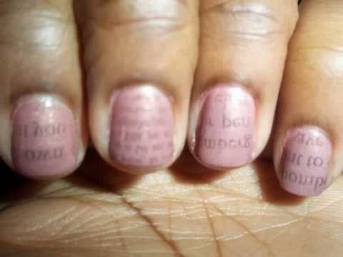 How To Make Newspaper Nails With Water