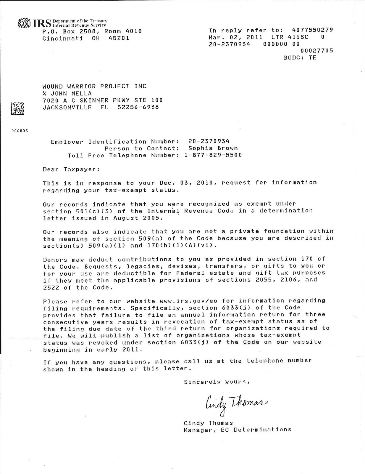 Irs Determination Letter