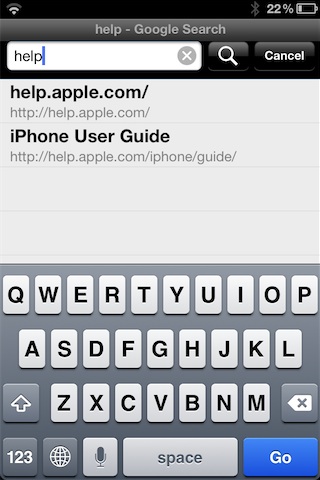 New Safari Google Search Bar