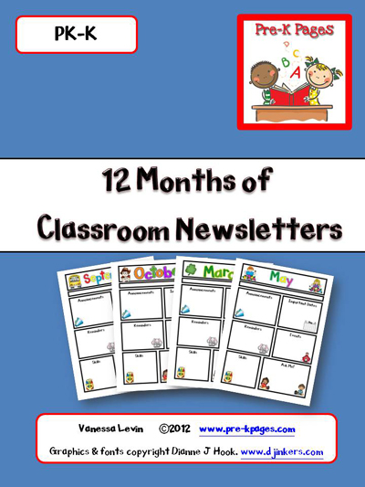 Newsletter Templates For Teachers Kindergarten