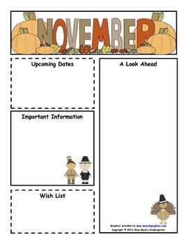 Newsletter Templates For Teachers Kindergarten