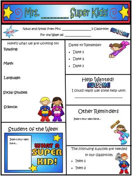 Newsletter Templates For Teachers Word