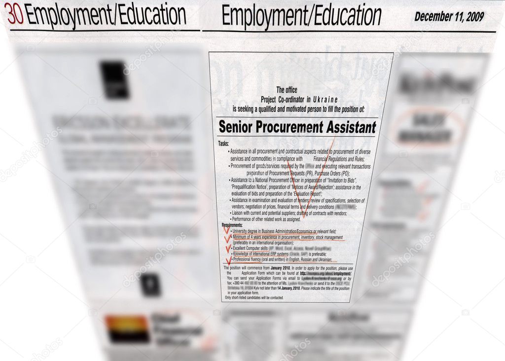 Newspaper Ads For Jobs