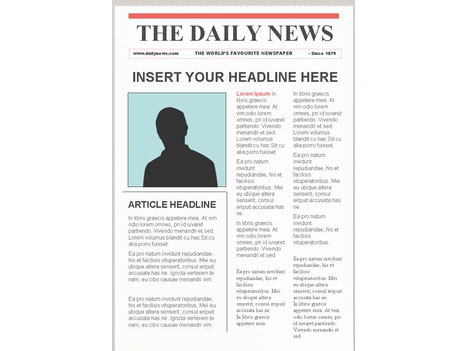 Newspaper Article Template