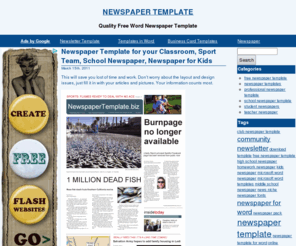 Newspaper Front Page Template Microsoft Word