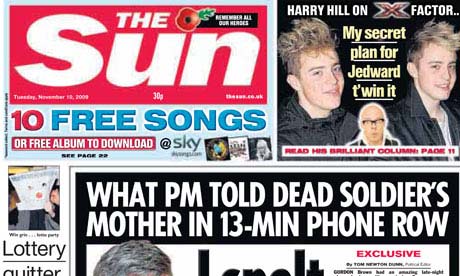 Newspaper Front Pages The Sun