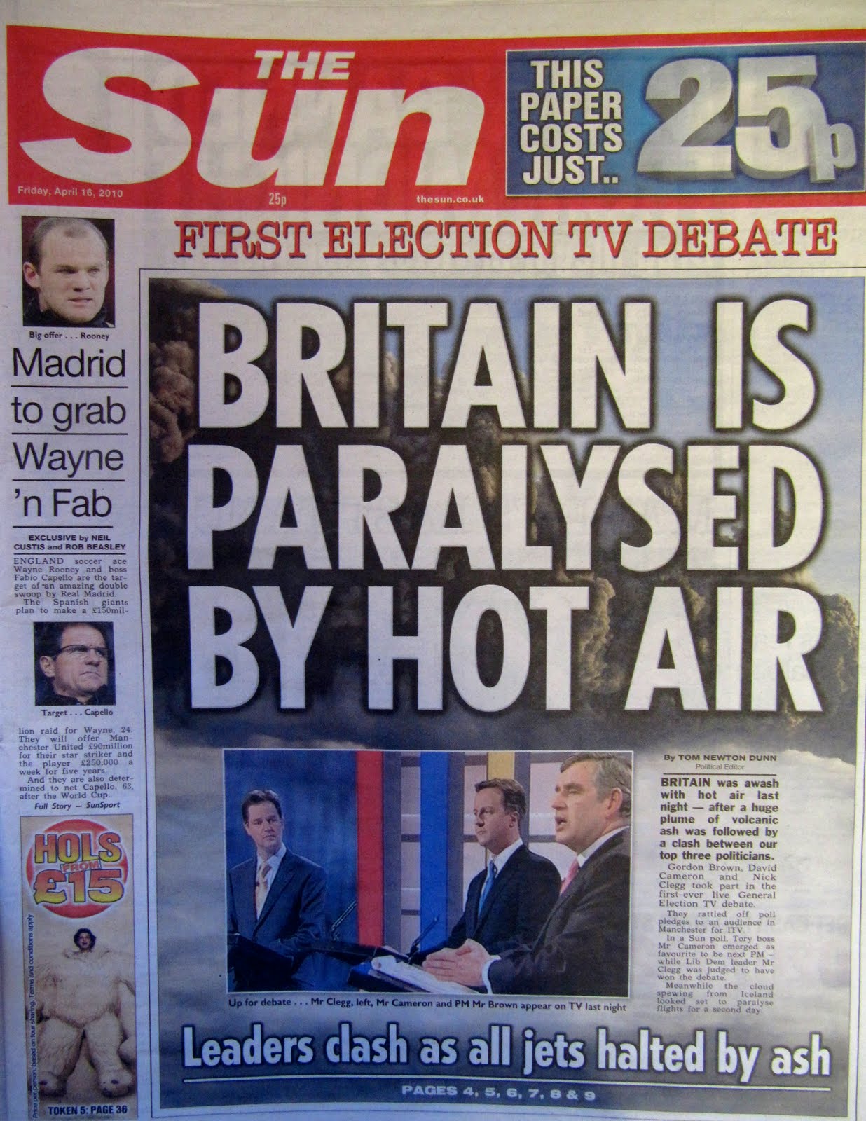 Newspaper Front Pages The Sun